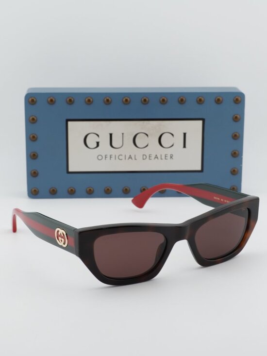 Gucci GG2116S 002  Cat Eye Sunglasses – Havana / Brown main image 6
